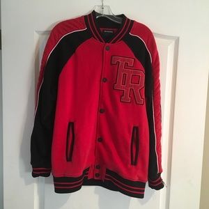 True Religion Men’s Knit Letterman’s Jacket
